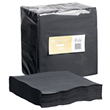 Quilted Dinner Napkins 1/4 Fold Black, 400mm x 400mm, 2 Ply, Box of 8, 100Pack Napkins